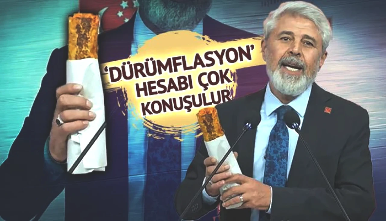 Tavuk Dürümle Çıkan Kürsüde 'Dürümflasyon' Gündemde! Enflasyon Verileriyle Dikkat Çekti!